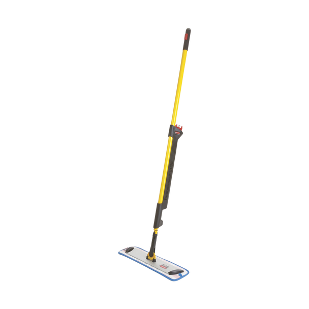 Rubbermaid HYGEN PULSE Mop Fitted with Microfibre Pad & Facing Left Rubbermaid HYGEN PULSE Mop Fitted with Microfibre Pad & Facing Left
