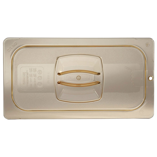 Rubbermaid Hard Cover 1/3 With Peg Hole - Amber Rubbermaid Hard Cover 1/3 With Peg Hole - Amber