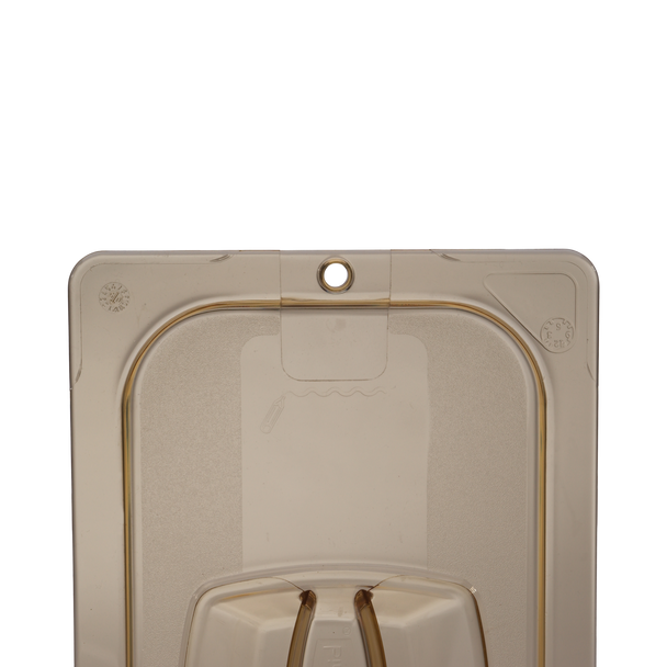 Rubbermaid Amber GN 1/3 Hard Cover with Peg Hole