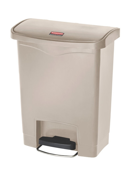Rubbermaid Slim Jim Front Step Pedal Bin - 30 Ltr - Beige Rubbermaid Slim Jim Front Step Pedal Bin - 30 Ltr - Beige