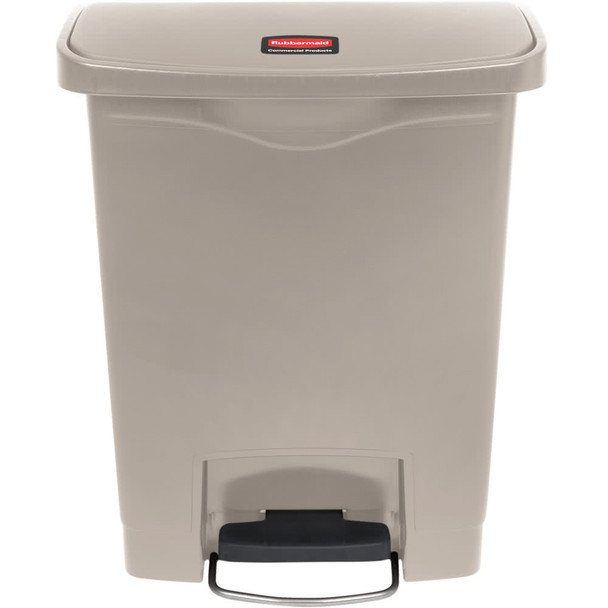 Rubbermaid Slim Jim Front Step Pedal Bin - 30 Ltr - Beige Rubbermaid Slim Jim Front Step Pedal Bin - 30 Ltr - Beige
