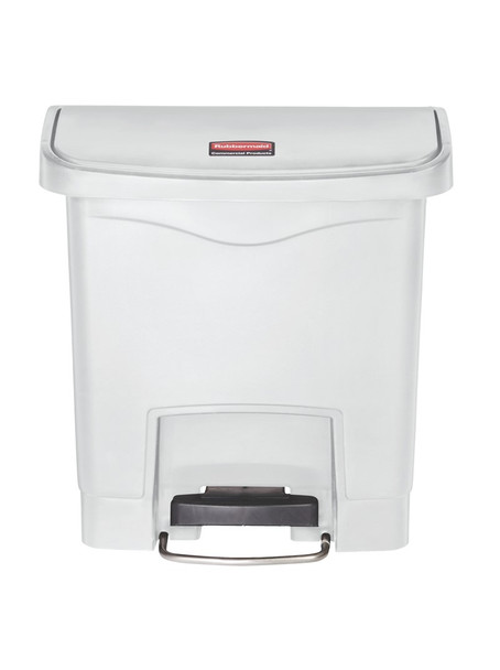 Rubbermaid Slim Jim Front Step Pedal Bin - 15 Ltr - White Rubbermaid Slim Jim Front Step Pedal Bin - 15 Ltr - White
