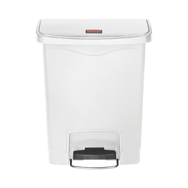 1883555 - Rubbermaid Slim Jim Front Step Pedal Bin - 30 Ltr -  White