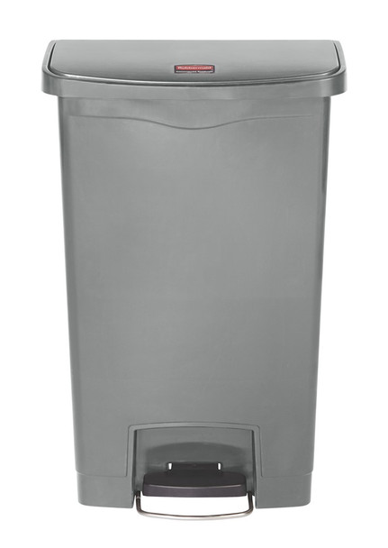 Rubbermaid Slim Jim Front Step Pedal Bin - 50 Ltr - Grey