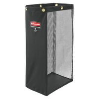 Rubbermaid 1966888 Executive 30 Gallon Black High Capacity Vinyl-Lined  Canvas Housekeeping Cart Bag