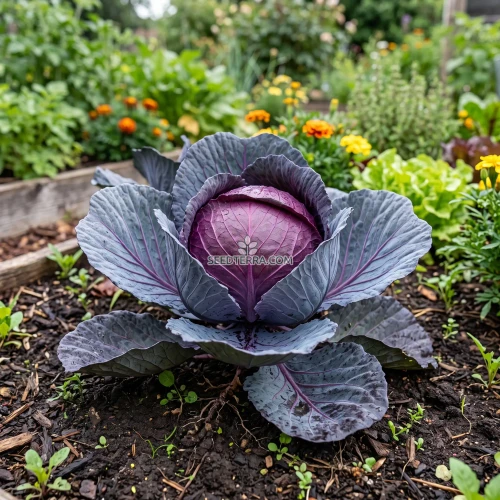Cabbage Red Acre Non GMO Seeds - Brassica Oleracea