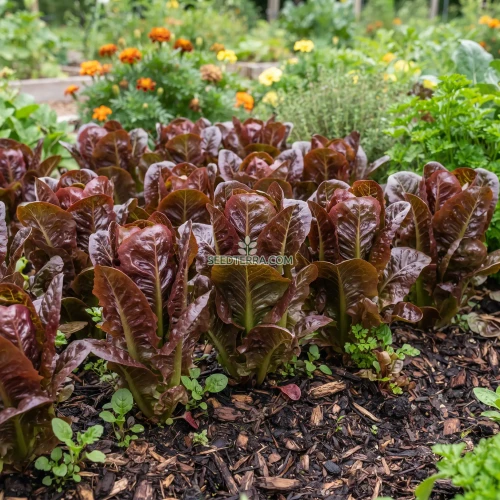 Lettuce Romaine Cimarron Red Non GMO Seeds - Lactuca Sativa