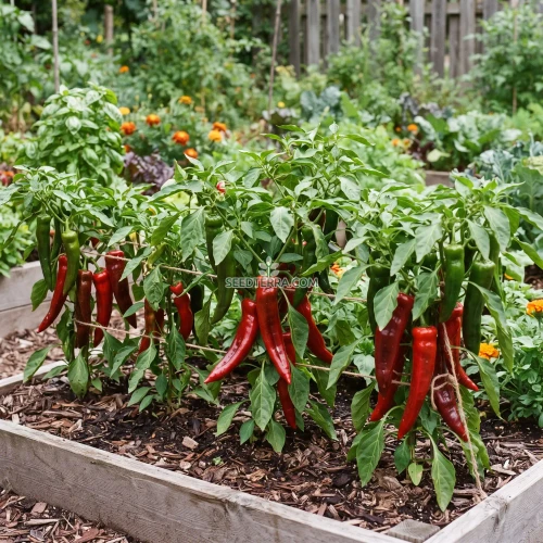 Pepper Sweet Red Marconi Seeds - Capsicum Annuum