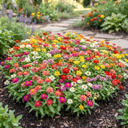 Zinnia Thumbelina Dwarf Mix Seeds - Zinnia Elegans