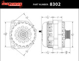 Mechman High Output 400 Amp Alternator Black Billet RVC Bypass 2005-2013 GM Truck 4.3L 4.8L 5.3L 5.7L 6L