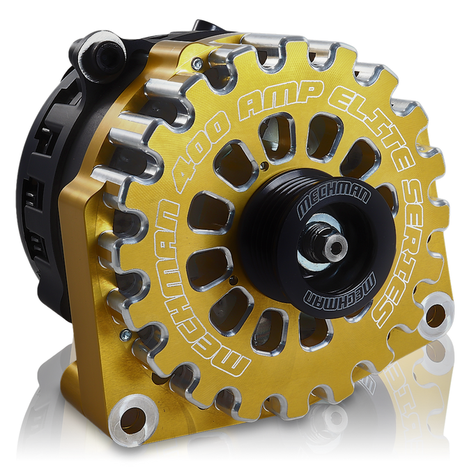 Mechman High Output 400 Amp Alternator Gold Billet 1996-2004 GM Truck 4.3L 4.8L 5.3L 5.7L 6L