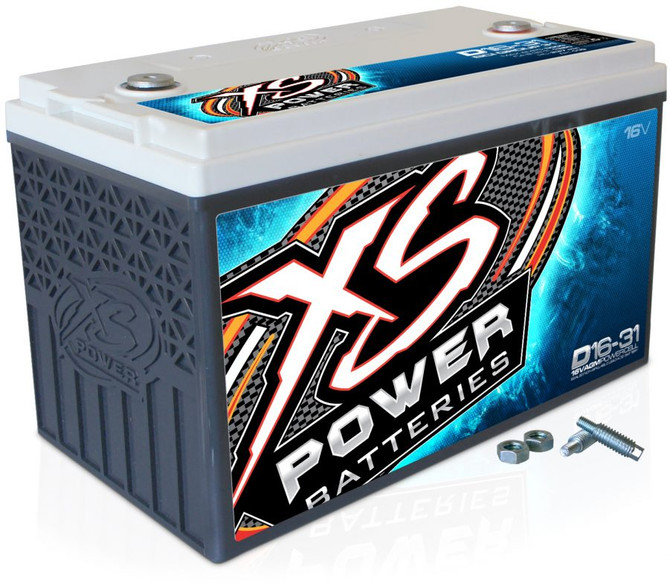 XS Power D16-31 16V BCI Group 31 AGM Battery, Max Amaps 5,000A  CA: 1,100A  Ah: 86