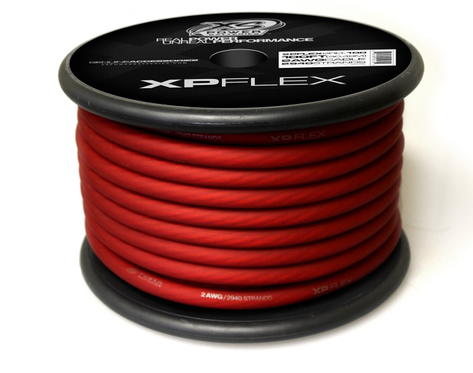 XP FLEX RED 2 AWG CCA CABLE CABLE 100' Spool
