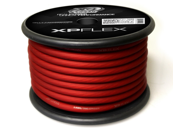 XP FLEX RED 2 AWG CCA CABLE CABLE 100' Spool | XPFLEX2RD-100 in category Cable