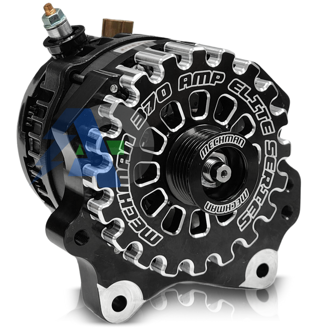 Mechman Billet 370 Amp HO Alternator with Extreme-Wrap for select 4.6L 5.4L Ford