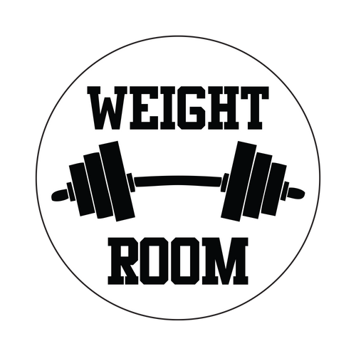 Weight Room Knob Sticker