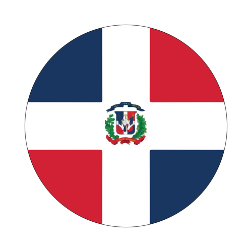 Dominican Republic Flag Knob Sticker