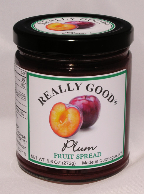 Really Good Plum fruit spread 9.4 oz jar.