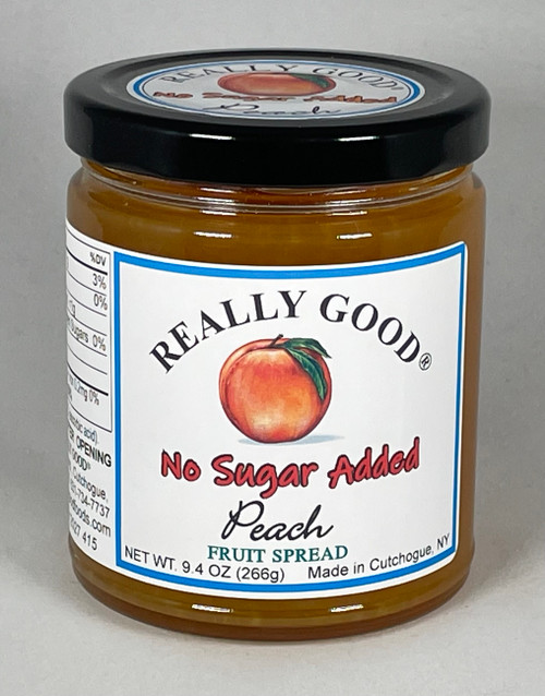 Really Good No Sugar Added - Peach fruit spread jar in a 9.4 oz jar