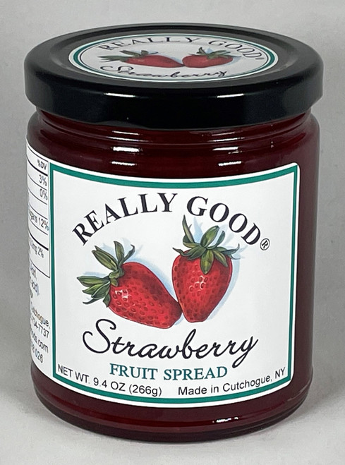Really Good Strawberry fruit spread in a 9.4 ounce jar