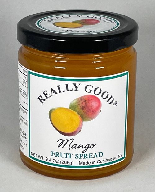 Really Good low sugar Mango fruit spread in a 9.4 ounce jar