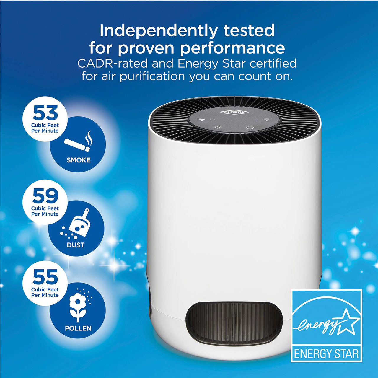 Clorox™ Alexa Smart Tabletop True HEPA Air Purifier