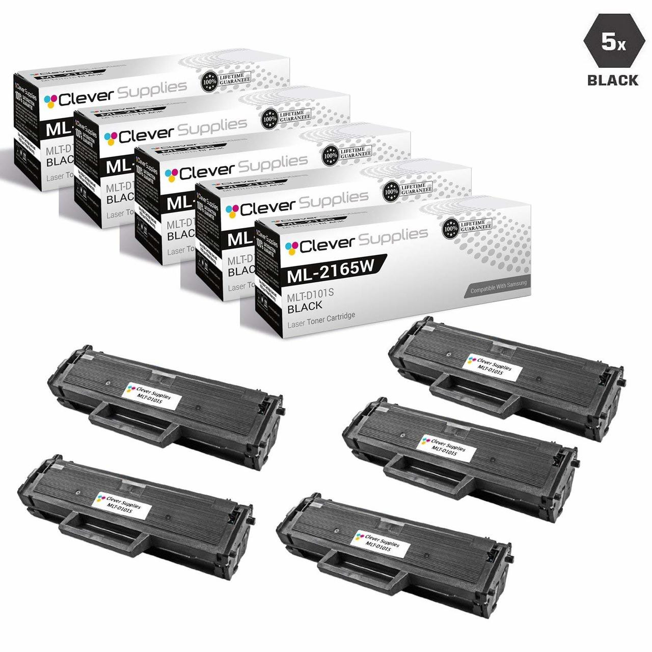 Home Audio Video Accessories First Print 5 Pack Compatible Samsung Mlt D101s Black Toner Cartridge For Ml 2160 Ml 2165 Ml 2165w Scx 3400 Scx 3400f Scx 3400fw Scx 3405fw Scx 3405w Sf 760p Electronics Alittledailyhappiness Com