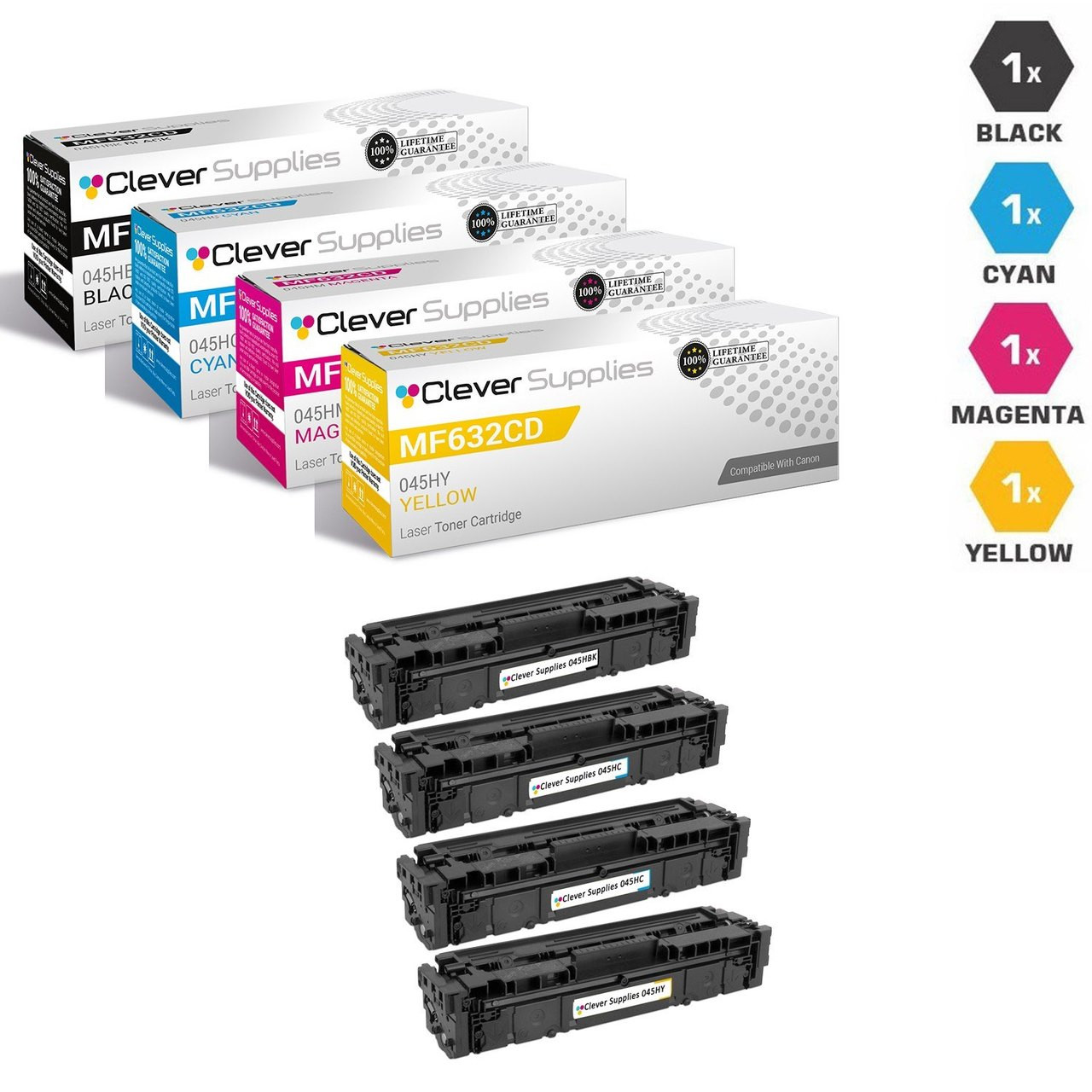 Compatible Canon ImageClass MF632Cdw Toner Cartridge 4 Color Set