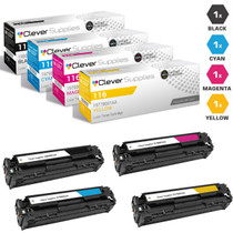 Compatible Canon 116 Premium Quality Toner Cartridges 4 Color Set (1980B001AA/ 1979B001AA/ 1978B001AA/ 1977B001AA)
