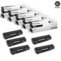 Compatible Canon 137 (9435B001) Premium Quality Toner Cartridges Black 5 Pack