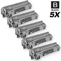 CS Compatible Replacement for HP CB435A Toner Cartridge Black 5 Pack/ HP 35A