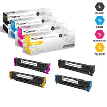 CS Compatible Replacement for HP CP2025x Toner Cartridges 4 Color