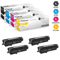 CS Compatible Replacement for HP CP4525 ( HP 648A ) Toner Cartridges 4 Color Set