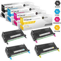 Compatible Dell 3110cn Laser High Yield Toner Cartridge 4 Color Set