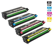 Compatible Dell 3130cnd Laser High Yield Toner Cartridge 4 Color Set