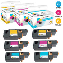 Compatible Dell Laser Toner Cartridges High Yield 2 X CMY - 6 Color Set (C5GC3/ XMX5D/ WM2JC)