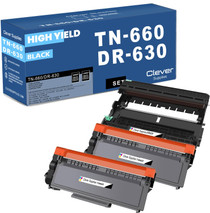 Compatible Brother DR630-TN660 Black Drum and 2 Toner Cartridge Set