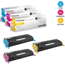 CS Compatible Replacement for HP 124A Color LaserJet Toner Cartridges/ Tri Color (Q6001A/ Q6002A/ Q6003A)