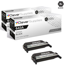 CS Compatible Replacement for HP 643A Color LaserJet/ Q5950A Black 2-Pack/ Toner Cartridge