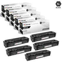 CS Compatible Replacement for HP CF400A (HP-201A) Laser Toner Cartridge Black 5 Pack