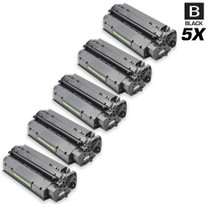 CS Compatible Replacement for HP C7115A Premium Quality Toner Cartridge Black 5 Pack/ HP 15A Toner