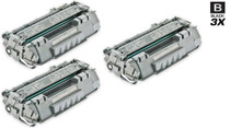 CS Compatible Replacement for HP Q7553A Premium Quality Toner Cartridge Black 3 Pack/ HP 53A Toner