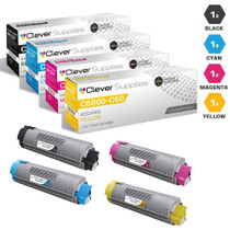 Compatible Okidata C6050 Laser Toner Cartridges 4 Color Set