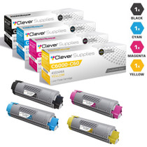 Compatible Okidata C6050 Premium Quality Laser Toner Cartridges 4 Color Set