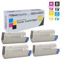 Compatible Okidata C711N Premium Quality Laser Toner Cartridges 4 Color Set