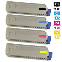 Compatible Okidata MC860CDXN Laser Toner Cartridges 4 Color Set