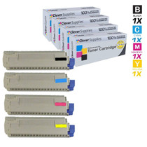 Compatible Okidata MC860T2 Premium Quality Laser Toner Cartridges 4 Color Set