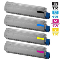 Compatible Okidata C810N Laser Toner Cartridges 4 Color Set