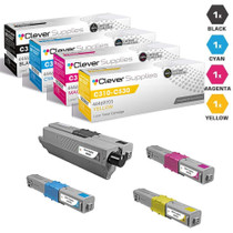 Compatible Okidata MC562W MFP Laser Toner Cartridges 4 Color Set