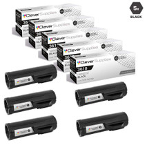 Compatible Xerox Phaser 3610N Laser Toner Cartridges High Yield Black 5 Pack